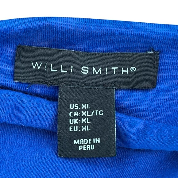 Willi Smith Women’s XL Blue Boat Neck 3/4 length sleeve Shirt - Picture 6 of 7